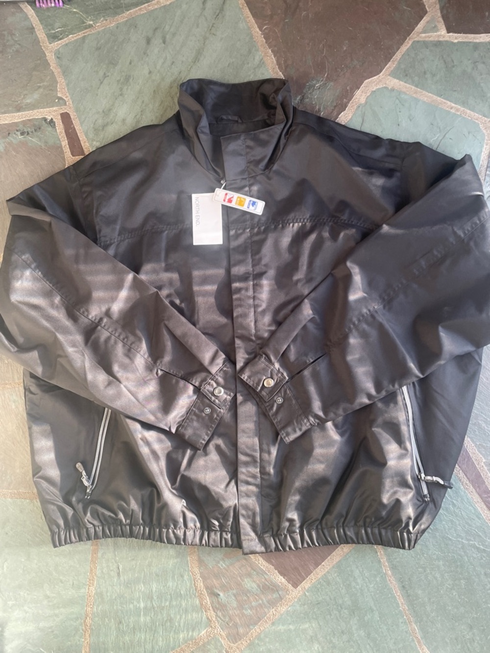 NWT Men's Black Windbreaker Jacket
